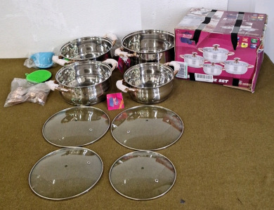 (1) BAERFO 8-Piece Stainless Steel Set Coolware Set