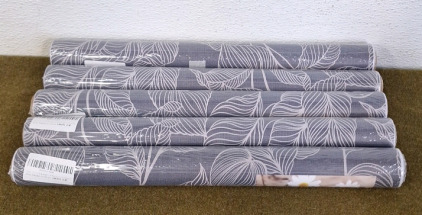 (5) Rolls Of Tropical Themed Self-Stick Wallpaper, 15.5"W x 118"L