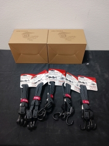 (5) Two Packs Adjustable Bungie Cords (2) Bird Feeders And More