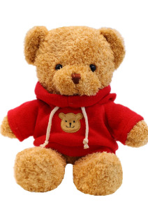 (2) Muuyi Christmas Chair Covers, Stretch Chairs Slipcovers, Washable Protector Cover Seat Slipcover for Dining Room Ceremony Hotel, ChrismasBell - 2Pack (2) 11.8 inches Teddy Bear Stuffed Animals Soft Plush Cute Teddy Bear with Hoodie Doll for Boys Girls