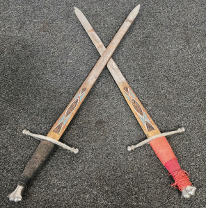 (2) Antique Style Display Swords- Will Need Polished And Hilts Redone