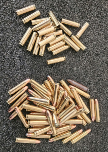 (50) .30 Carbine Live Ammunition, (23) Unprimed Brass