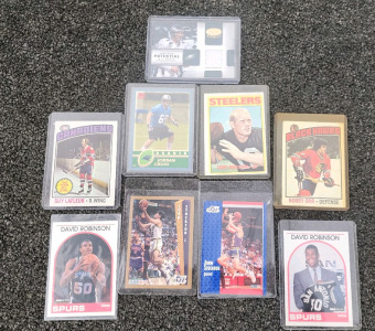 (3) NFL, (4) NBA, (2) NHL Collectible Sports Cards