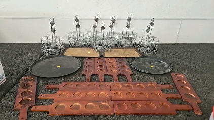 (4) Serving Trays (12) Paddles (13) Sauce Baskets