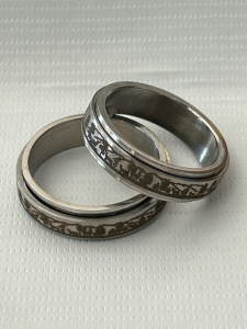 Pair of Fidgit Spinner Forest Size 10 Rings