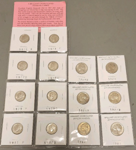 (8) Uncirculated Roosevelt Dimes, (6( Uncirculated Jefferson Nickels
