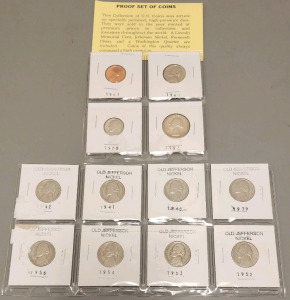U.S. Mint Proof Set, (8) Old Jefferson Nickels