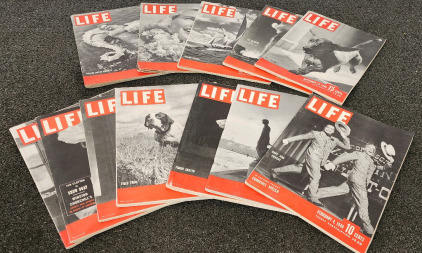 (12) 1946 Life Magazines