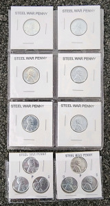 (12) 1943 Steel War Pennies