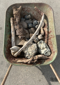 Wheelbarrow With Assorted Rocks