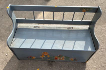 Blue Seat/ Shoe Storage