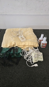 (1) Heated Blanket (3) Heated Blanket Cords (1) Pair of Seeding Shoes (2) Bottles of Power Steering Fluid