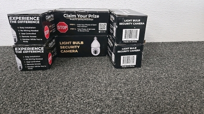 (1) Set of 6 Light Bulb Security Cameras