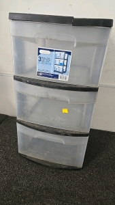 (1) Sterlite 3-Drawer White Cart