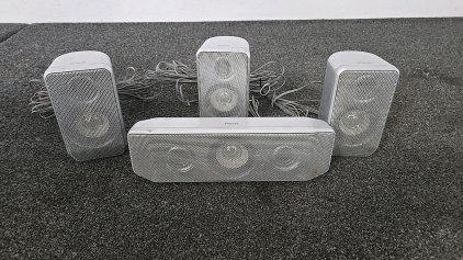 (1) Set of 5 RCA Surround Sound Speakers
