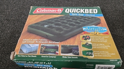 (1) Coleman Twin Size Quick Bed