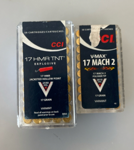 CCI 17 HMR TNT And 17MACH 2 Ammo