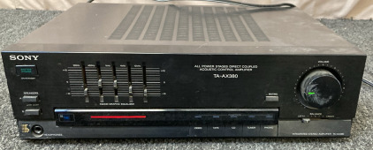 SONY TA-AX380 INTEGRATED STEREO AMPLIFIER (TESTED DOES TURN ON).