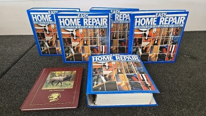 (5) Easy Home Repair Binders (1) Elk Essentials North American Hunting Club Book