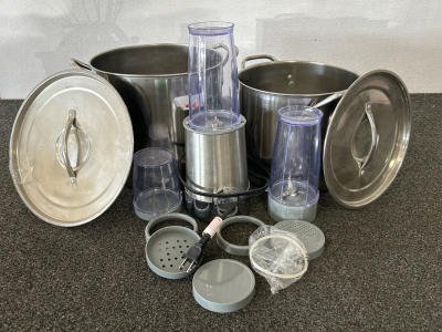(2) Pots and Sensio Rocket Blender
