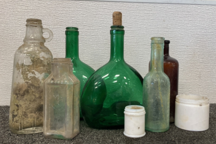 Assortment of Vintage Glass Bottles