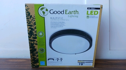 Good Earth Lighting Majestic Black 14" Ceiling Light Fixture 1700Lm (R4)
