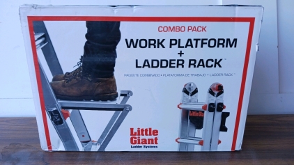 Little Giant Work Platform And Ladder Rack Combo Pack (R4)