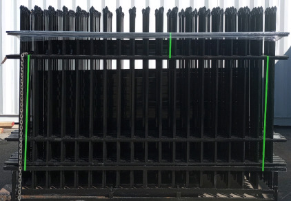 (24) New Matte Black Security Fencing Panels 115"x80"