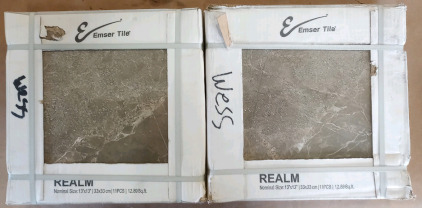 (2) Boxes of Realm Emser Tile 12.89 Square feet (r3)
