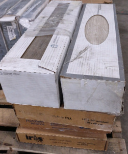 (2) Box of Porcelain Tiles (White), (1) Box of Glazed Porcelain Tiles, (1) Box of Porcelain Floor Tiles & (1) Box of Porcelain (Gray) Tiles (R1)