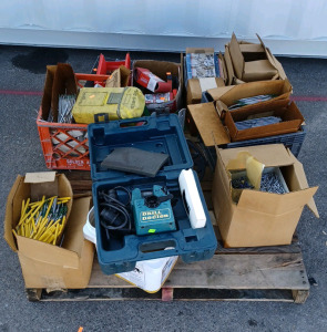 (1) Fire Shelter (1) Bunch of Boxes of Dentistry/Modeling Tools (2) Sanding Belts (1) Drill Doctor Drill Bit Sharpener and More!!