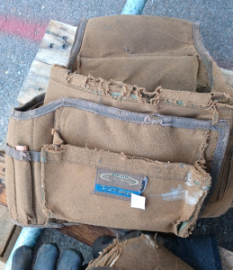 (1) WorkWear Hunting Tool Belt (1) Auto Transmission Fluids & Transfer Case Fluid (1) Oil Catch (1) Weed Trimmer (2) Gas Can