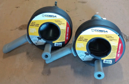 (2) Cobra Tools 20' Pistol-Grip Drum Auger (r8)