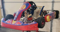 Track Built Go Kart, Fire Suit, Helmet, Shoes, Neck Braces And Extra Tires And Work Stand- Track Ready! - 8