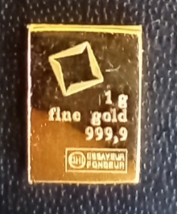 1 Gram Fine Gold 999,9 Essayer Fonduer