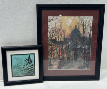 (2) Black Framed Paintings