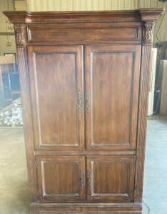 Dark Wood TV Cabinet Armoire