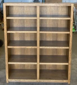 8 Shelves Dark Wood Book Case 4&rsquo;x12 1/2&rdquo;x5&rsquo;