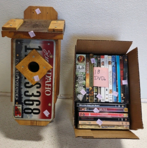 (18) Movies On DVD's & A License Plate Bird House