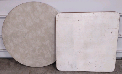 (1) Round Folding Table & (1) Square Folding Table