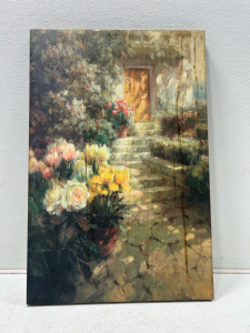 (1) Floral oil painting