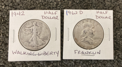 Walking Liberty Half Dollar & Franklin Half Dollar