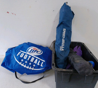 (1) Miller Lite Pop-Up Canopy (1) Sport-Brella Chair (1) Yard Games & More!