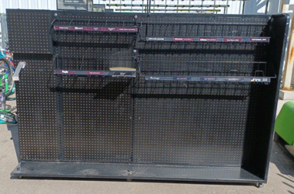 (3) Pegboard Fixture on Casters - 87"&times;24"&times;58"H