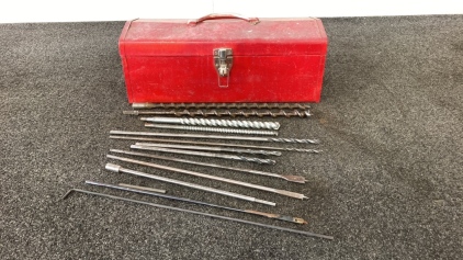 Metal Tool Box With Assorted Bits