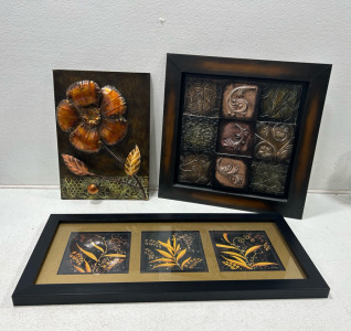 (2) Metal Art (1) Tri Slot Painting