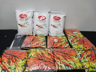 (3) Premium Maltodextrin Vegan, (8) Fabric Oil Paintings And More