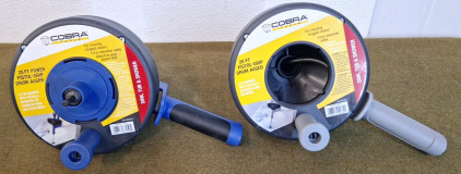 (1) COBRA, 25 FT Pistol Grip Drum Auger & (1) COBRA, 20FT Pistol Grip Drum Auger