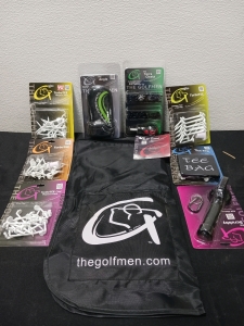(40) Golf Tee packs, Golf Ball Cleaner, (1PK) Terra Cleats