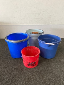 (4) Various Sized Buckets